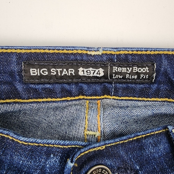 Big Star Remy Boot Jeans Womens Irregular Size 29L Low Rise Denim (29x32) - Picture 5 of 12